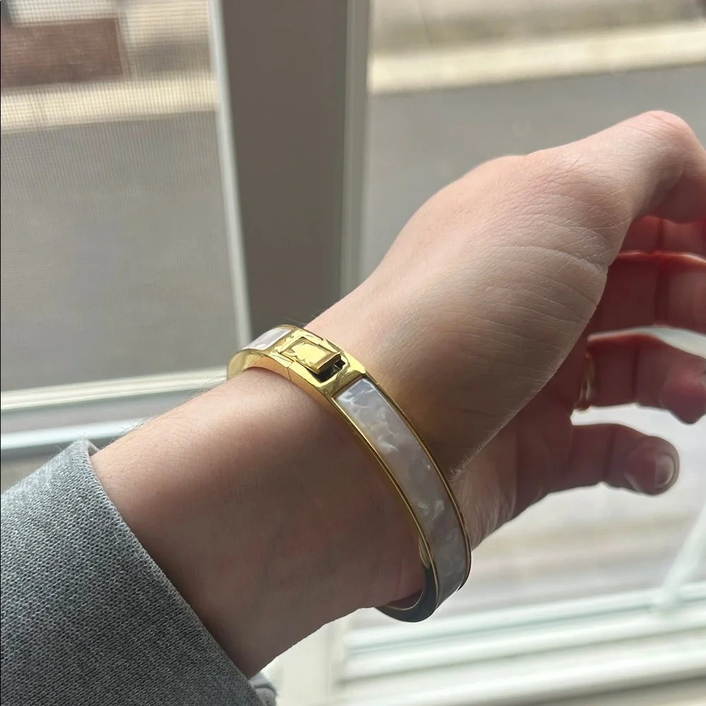 Kate Spade Gold and Cream Heart Bracelet - Picture 3 of 3